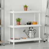 Shelving Unit 3-Tier 100 x 40 x 96 cm PP White 8011746