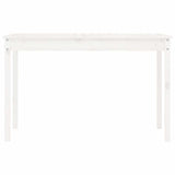 Garden Table White 121x82.5x76 cm Solid Wood Pine 823970