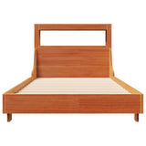 Bed Frame without Mattress Wax Brown 100x200 cm Solid Wood Pine 3306428
