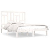 Bed Frame without Mattress White 120x190 cm Small Double Solid Wood 3104514