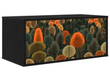Wall-mounted TV Cabinet ZAANDAM 69 x 33 x 40 cm Black Oak 8007132