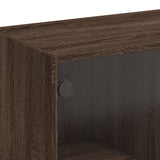 Highboard with Doors Brown Oak 68x37x109 cm Engineered Wood 3295856