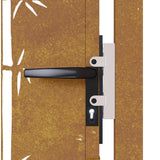 Garden Gate 100x125 cm Corten Steel Bamboo Design 153186