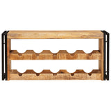 Wine Rack Brown 100 x 45 x 33 cm Solid Rough Mango Wood 4104760