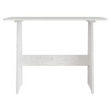 Dining Table with Bench REINE White Solid Wood Pine 327251