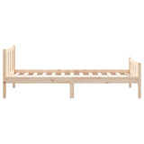 Bed Frame without Mattress Solid Wood Single 810644