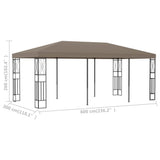 Gazebo 6x3 m Taupe Fabric 312271