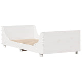 Bed Frame without Mattress White 90x190 cm Single Solid Wood Pine 850789