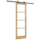 Sliding Door ORKDAL Natural and Black 78 x 232 cm 3332023
