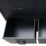ZNTS Wardrobe Metal Industrial Style 67x35x107 cm Black 245960