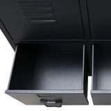 ZNTS Wardrobe Metal Industrial Style 67x35x107 cm Black 245960