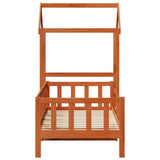 Day Bed Set 2 pcs Wax Brown Solid Pine Wood 3422714