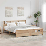 Bed Frame with Headboard Brown 180 x 200 cm Engineered Wood 3394216