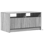 ZNTS Coffee Table with LED Lights Grey Sonoma Engineered Wood 851996