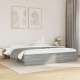 Bed Frame Grey Sonoma Engineered wood, Plywood Super King 3295637