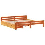Bed frame without Mattress Wax Brown 180x200 cm Super King Solid Wood Pine 3309031
