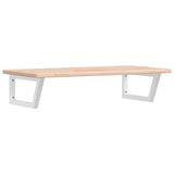 Basin Shelf Wall Mounted Steel and Solid Wood Oak 3302386