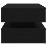 Coffee Table with LED Lights Black Oak 90x50x40 cm 862258