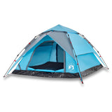 Camping Tent Dome 4-Person Blue Quick Release 4004182