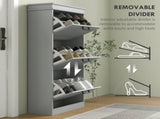 Three-Drawer Minimalistic Shoe Cabinet - Grey T3398P423895