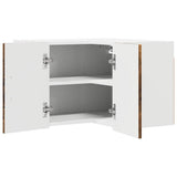 Wall Corner Cabinet LUCCA Smoked Oak 57 x 57 x 40 cm 884960