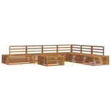 Outdoor Sofa Set 7 Piece Natural Solid Acacia Wood 3374104