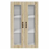 Wall Glass Cabinet LUCCA Sonoma Oak 60 x 31 x 100 cm 885177