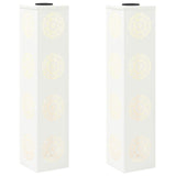 Solar LED Pathway Light 2 pcs White Cold Rolled Steel 879787