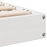Floor Bed Frame White 100 x 220 cm Solid Pine Wood 869751