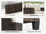 Single Rattan Armchair, with Cushions - Brown T3398P315336