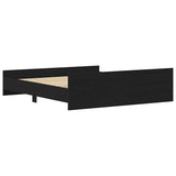 Bed Frame without Mattress Black Oak 200x200 cm Engineered Wood 3329305