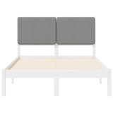 Bed Frame with Upholstered Headboard Light Grey 120 x 190 cm 877928