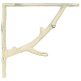 Wall Shelf Brackets 12 pcs Antique White 10 x 10 x 3 cm Steel 42038846