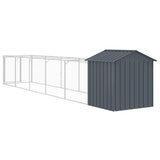 Dog House with Roof Anthracite 117x609x123 cm Galvanised Steel 3189060
