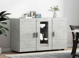 Wooden Cabinet with Storage Concrete Grey 88.5 x 30.5 x 73 cm 880304