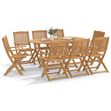 9 Piece Garden Dining Set Solid Wood Acacia 3214239