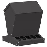 Chicken Feeder Black 30 x 30 x 39 cm Cold-Rolled Steel 874681