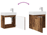 Bathroom Vanity Unit with Tap Old Wood 45.5 x 22.5 x 84 cm 889479