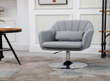 Swivel Linen Fabric Accent Chair for Living Room Contemporary Vanity Armchair with Adjustable Height T3398P344141