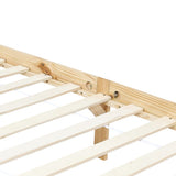 Canopy Bed Frame without Mattress Solid Wood 100x200 cm 283251