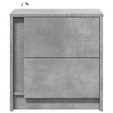 ZNTS Bedside Cabinet with LED Lights Concrete Grey Engineered Wood 852053