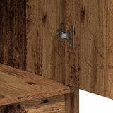 Dressing Table with Mirror Lights 3 pcs Brown Engineered Wood 3334252
