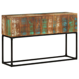 Console Table Brown base with blue, green, cream hues 320822