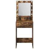 Dressing Table Smoked Oak 50 x 41 x 135 cm Engineered Wood 865122