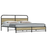 Metal Bed Frame without Mattress Sonoma Oak 193x203 cm 3318691