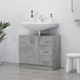 Sink Cabinet Concrete Grey 63x30x54 cm Engineered Wood 804188