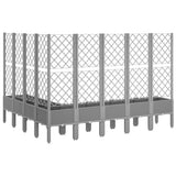 Garden Planter with Trellis Light Grey 200x160x142 cm PP 367942