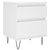 ZNTS Bedside Cabinets 2 pcs White 40x35x50 cm Engineered Wood 830669