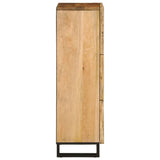 Highboard 40x34x110 cm Solid Wood Rough Mango 377579