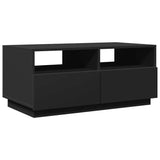 Coffee Table with LED Lights Black 90x49x40 cm 839834